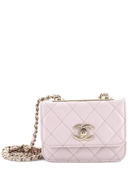CHANEL Pre-Owned Trendy CC Card Holder on Chain Quilted Lambskin clutch bag | One Size