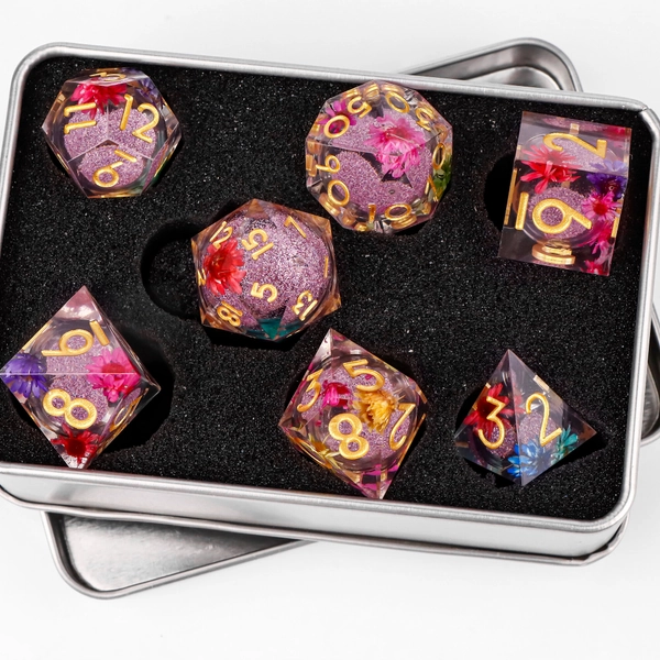 Pink Dice set Liquid Core