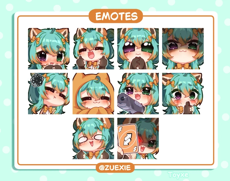 10 Custom Emotes by Toyxe (@Toyxe)
