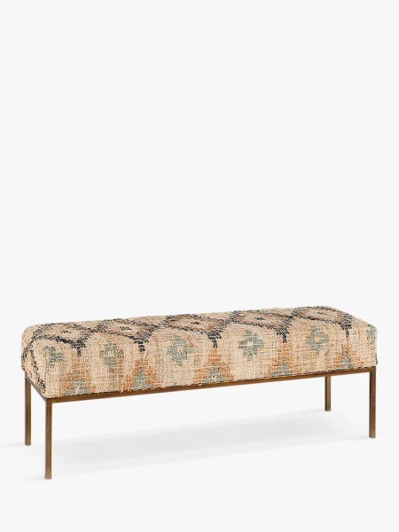 nkuku Kesu Kilim & Iron Bench