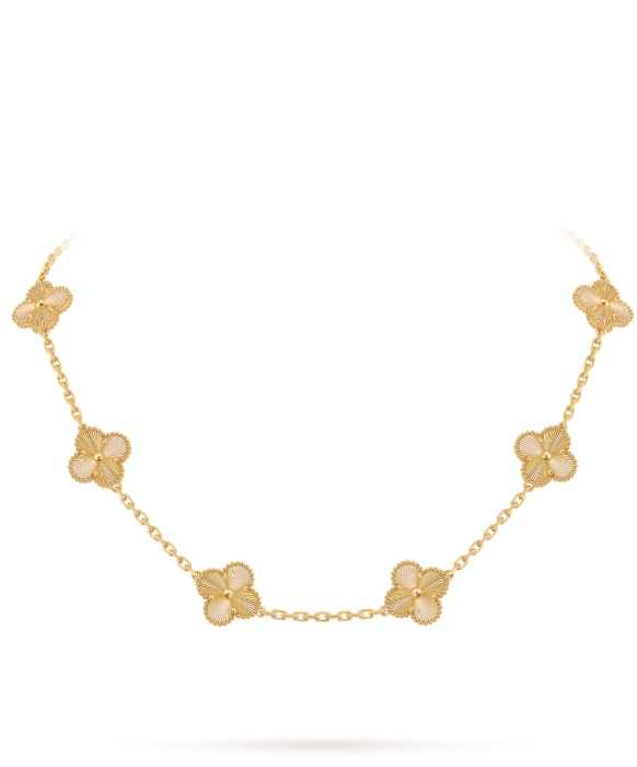 Vintage Alhambra necklace, 10 motifs , 18k gold