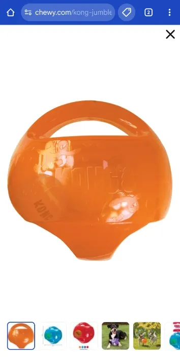 KONG Jumbler Ball Dog Toy, Color Varies