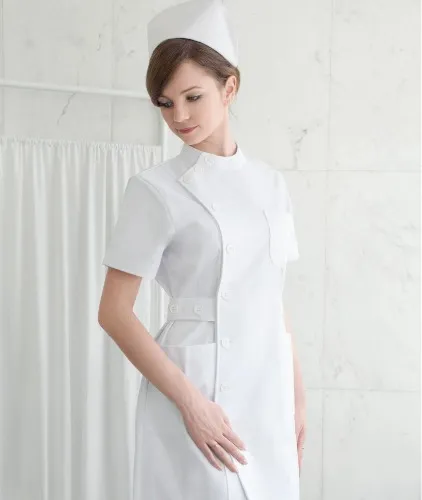 Nurse Uniform - Strict Nurse Uniform / Pin-Up Nurse / Vintage Nurse / Scrubs / Pinning Ceremony / Nurse Dress with Short Sleeves + Nurse Cap