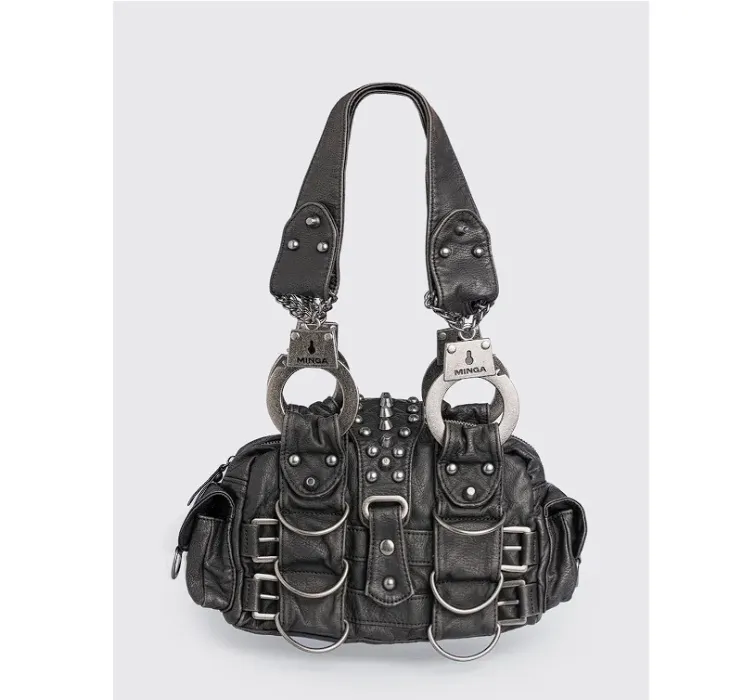 Mugshot Vegan Shoulder Bag | One Size / Black