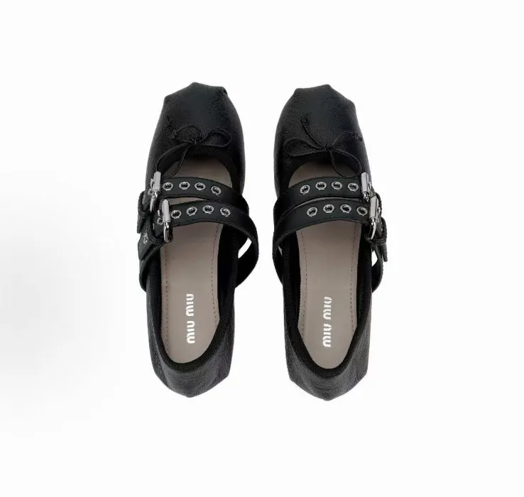 Miu Miu Buckle Ballet Flats