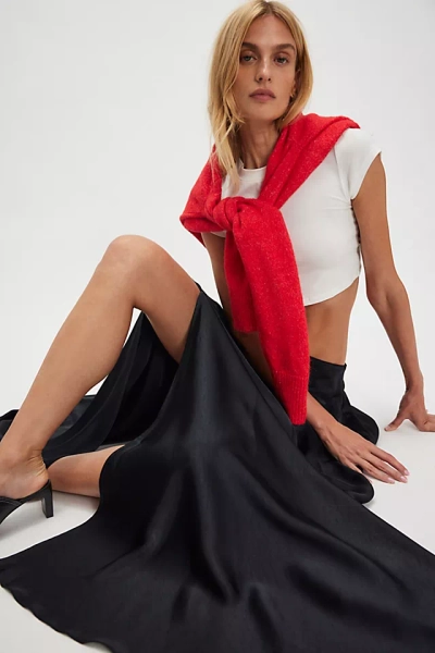 Free People Silk Maxi Skirt