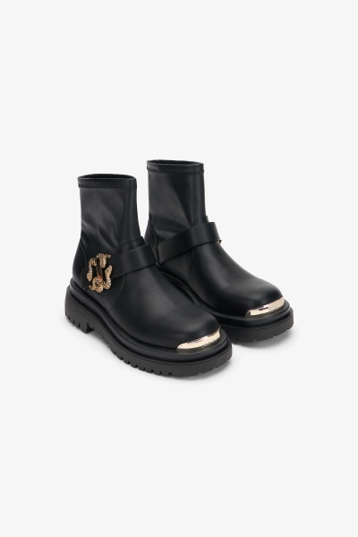 Roberto Cavalli Black Ankle Boots - Female Boots & Booties Black 38