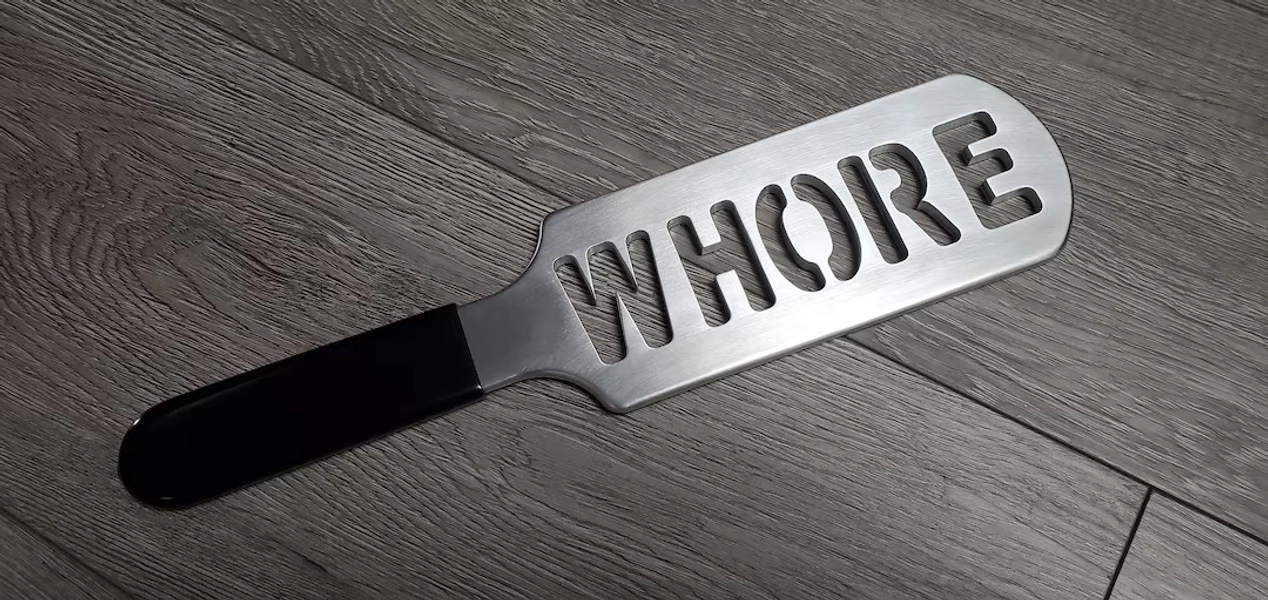 WHORE Cutout Aluminum Paddle From Ballistic Metal, Spanking Fetish, Master, Mistress, BDSM, Sissy Steel Impact Device - Etsy