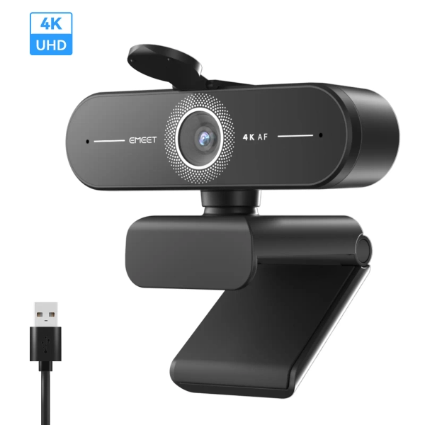 EMEET C60E 4K Webcam - 1080p@60fps Fast AutoFocus