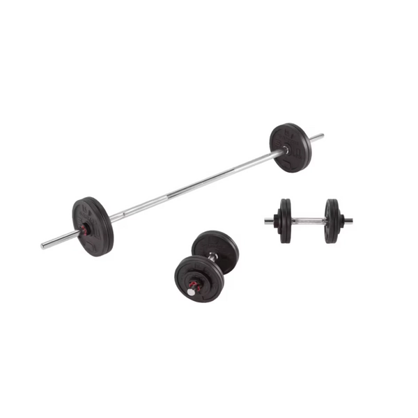 Home workout, barbell & dumbell kit 50kg