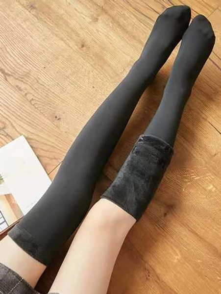 Meias acima do joelho Sólido