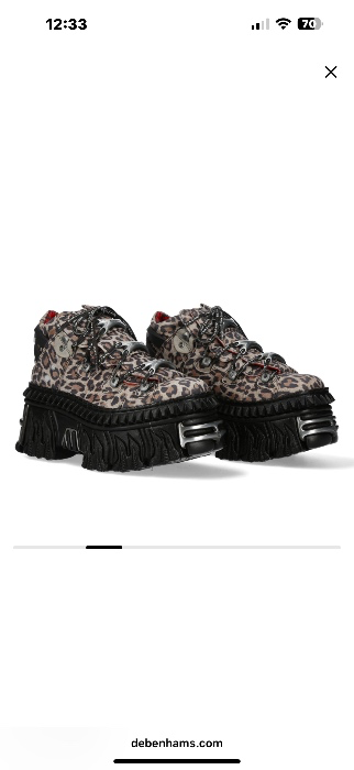 Leopard print new rock boots 