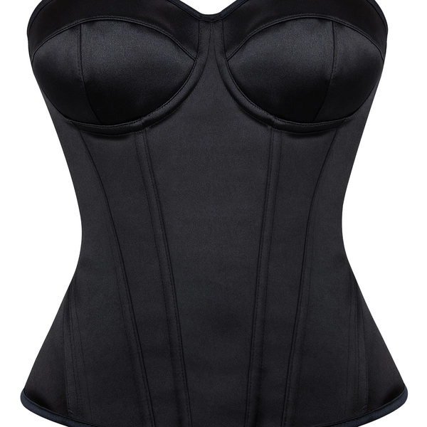 Elegant White Corset Top for Women - High-Support Strapless Bustier with Ruched Waist & Flared Hem, Non-Removable Padded Bust, Perfect for Parties & Formal Events, Party Attire, Sophisticated Shapewear, Smooth Glossy Fabric