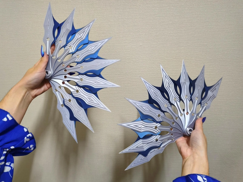 Kitana Fans Set – Mortal Kombat 3D Printed Cosplay Prop