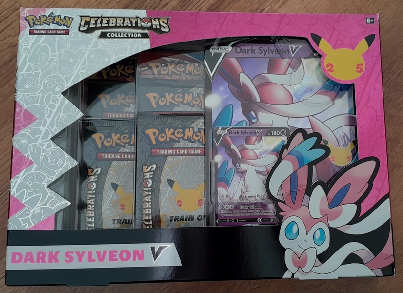 Pokemon 25th Anniversary Celebrations Dark Sylveon V Collection Box Sealed