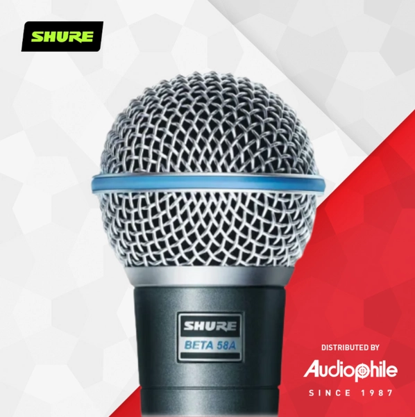SHURE BETA 58A Dynamic Vocal Microphone + XLR Cable