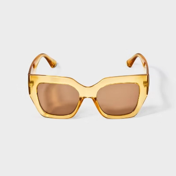 Women's Thick Square Sunglasses - A New Day™ Yellow