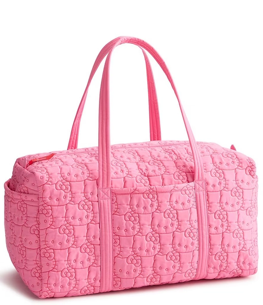 Vera Bradley x Hello Kitty Pink Featherweight Nylon Large Original Duffel Bag