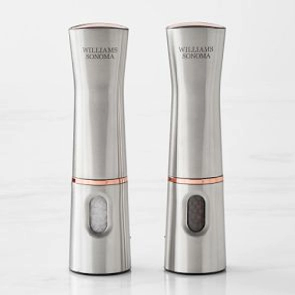 Williams Sonoma Rechargeable Electric Salt &amp; Pepper Mills, 8"