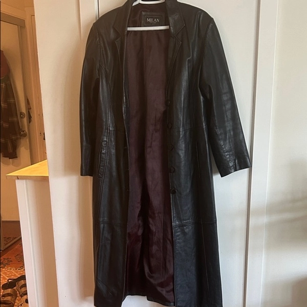 Black Leather Coat