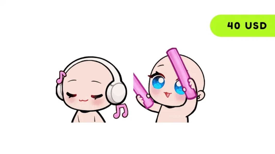 YCH Animated Headphones Emotes by Sinillus (@sinillus)