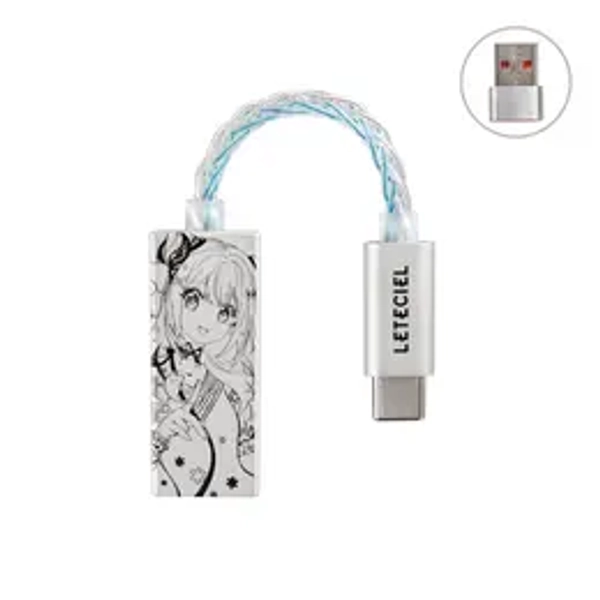 LETECIEL MAGIVANT USB-C to 3.5mm Headphone Jack Adapter HiFi DAC Audio Dongle Aluminum Alloy Type-C to Aux Converter for Android iPad PC & IEM Earphones