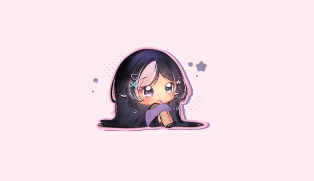Cute sitting Chai art by Mel 🌸🎐 (@Melumii)