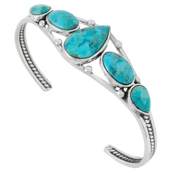 Turquoise Jewelry Bracelet for Women Sterling Silver 925 Genuine | Turquoise Network | B5610-C75