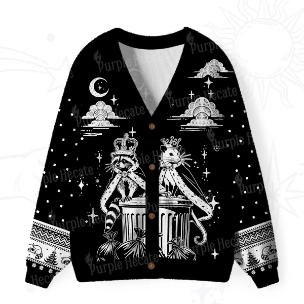 Purplehecate The Team Trash Kingdom Ugly Cardigan Sweaters