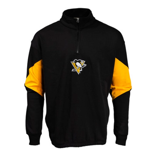 Pittsburgh Penguins Big & Tall Quarter Zip Pieced Sleeve Pullover