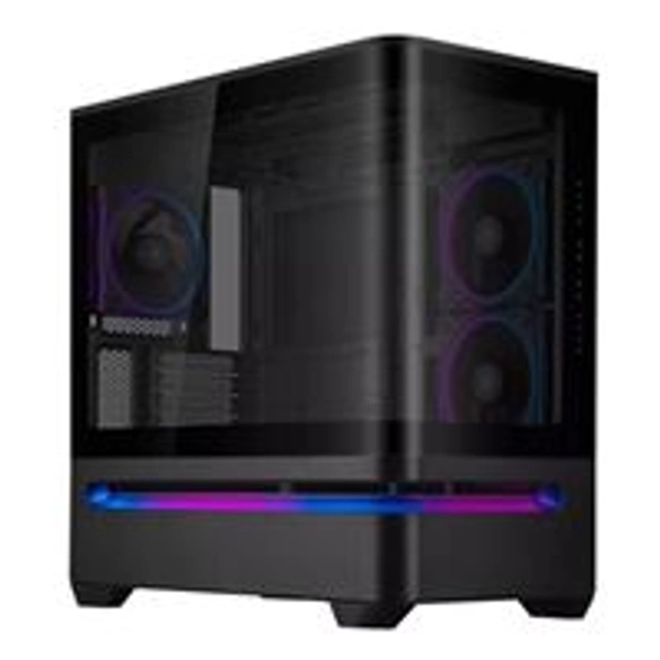 ASUS Prime AP202 ARGB Tempered Glass microATX Mid-Tower Computer Case - Black