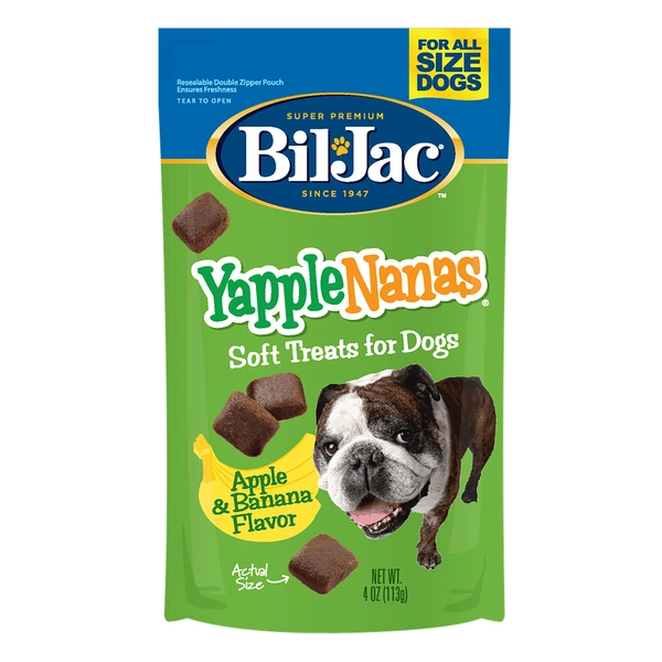 Bil-Jac YappleNanas All Life Stages Training Dog Treats - Apple & Banana Flavor 4 oz