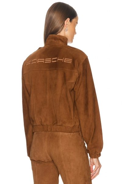 Porsche x Revolve La Corniche Biker in Brown