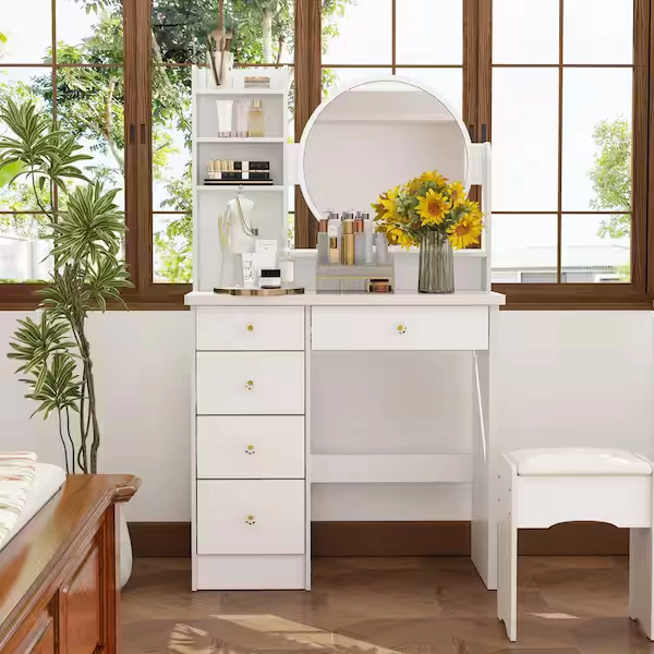 White Makeup Vanity