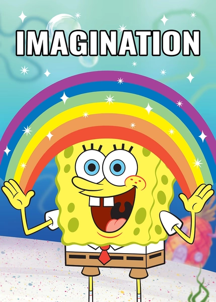 Displate - 'Spongebob Imagination Meme' Poster, picture, metal print, paint by SpongeBob SquarePants