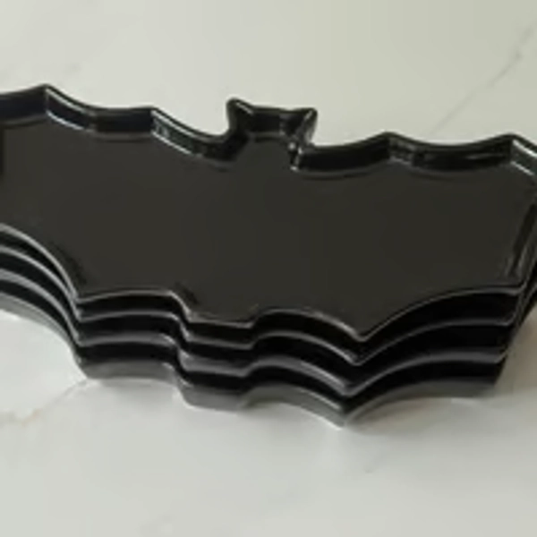 Stoneware Bat Appetizer Plates (Set of 4)