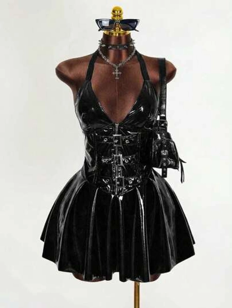 PU Leather Dress 