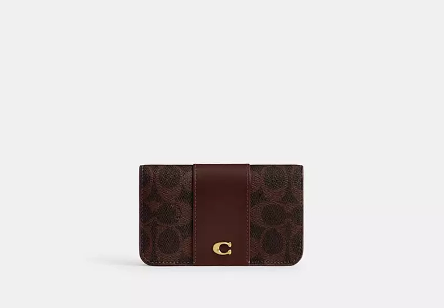 Essential Slim Card Case In Signature Canvas