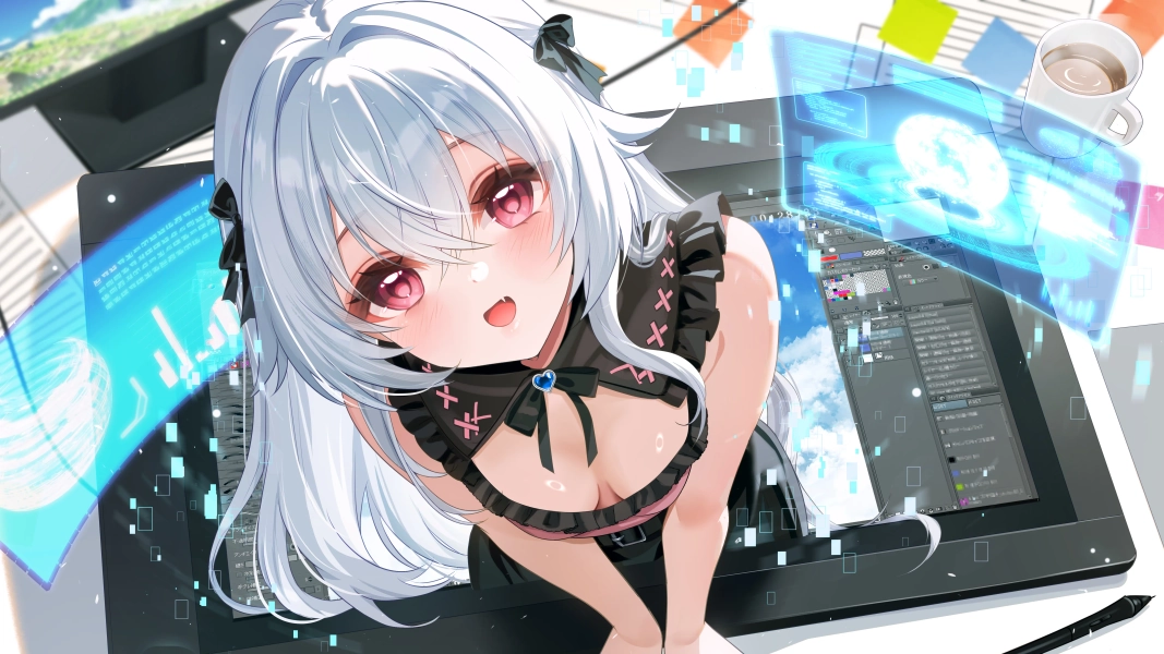 Nyukii morning YCH《Good morning or good night》vtuber/oc  by Cheese Art Studio (@CheeseArtStudio)