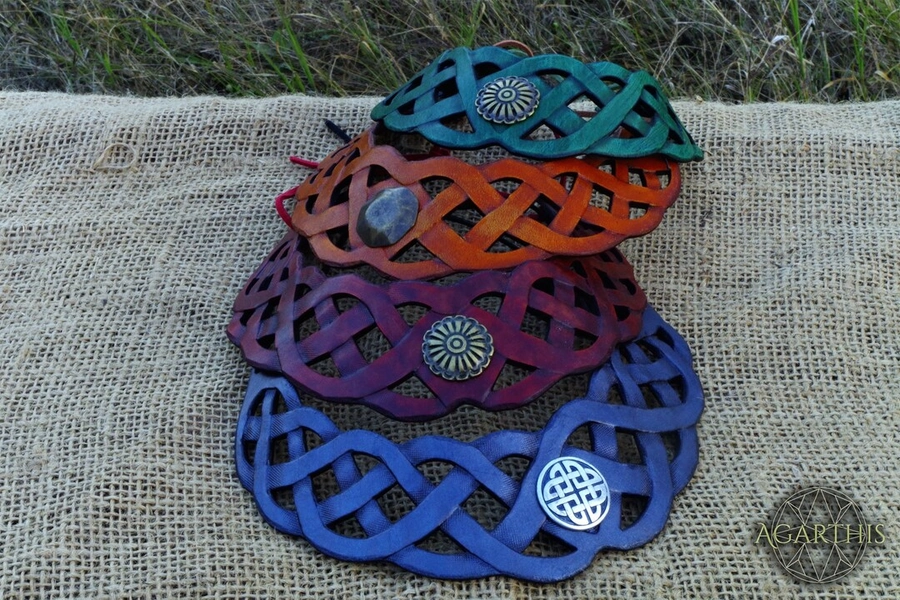 Leather Necklace "woven" Celtic Pagan Larp - Etsy Italy