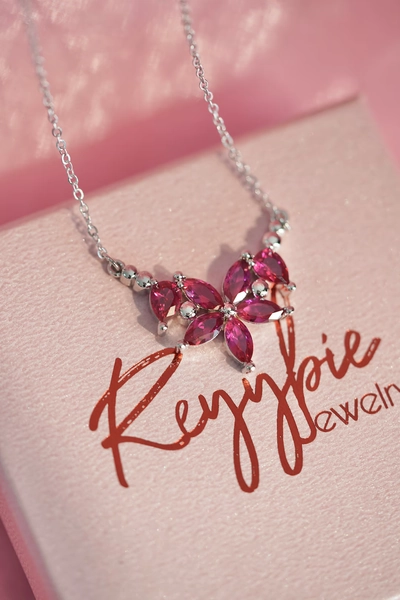 Draculaura Inspired Flower Necklace, Handmade Pink Gem Jewelry, Elegant Collection Inspired by Legendary Characters-blossom Necklace - Etsy