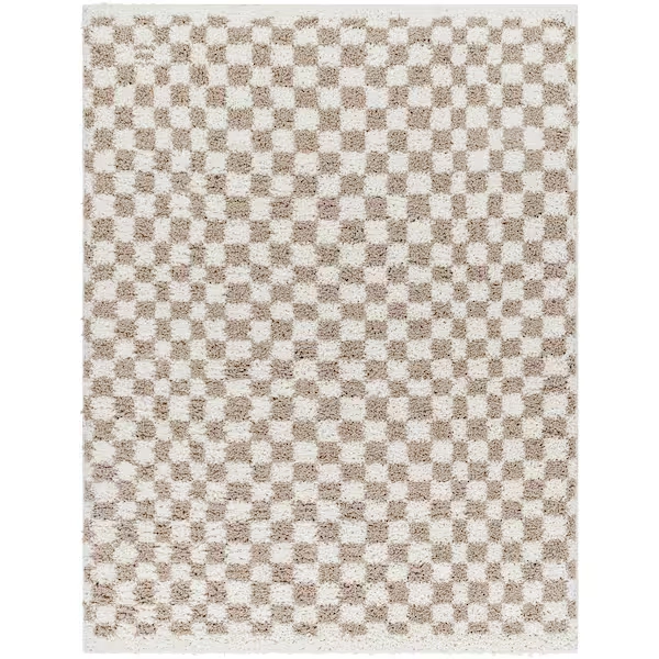 Livabliss Birmingham Taupe 8 ft. x 10 ft. Checkered Indoor Area Rug BMM2322-71010