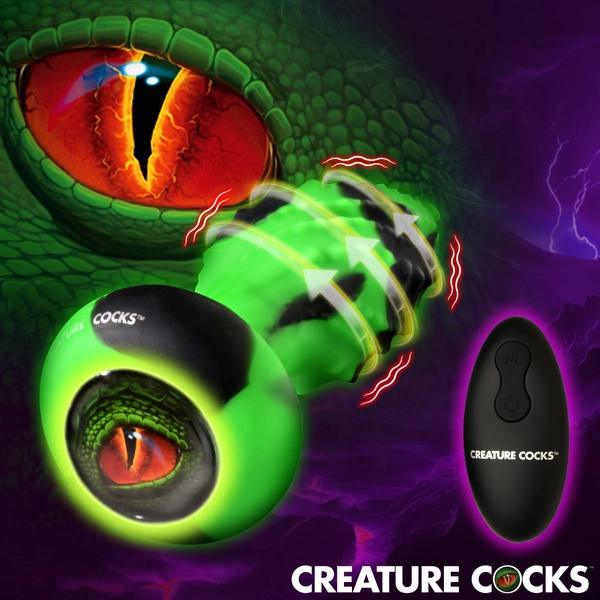 Eye of the Spawn Vibrating & Squirming Silicone Butt Plug - Creature Cocks