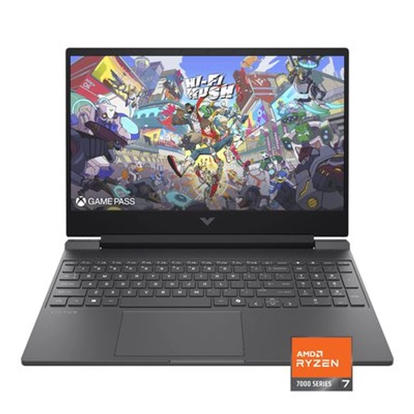 HP - Victus 15.6" 144Hz Full HD Gaming Laptop - AMD Ryzen 7 7445HS - 16GB Memory - NVIDIA GeForce RTX 4050 - 512GB SSD - Mica Silver