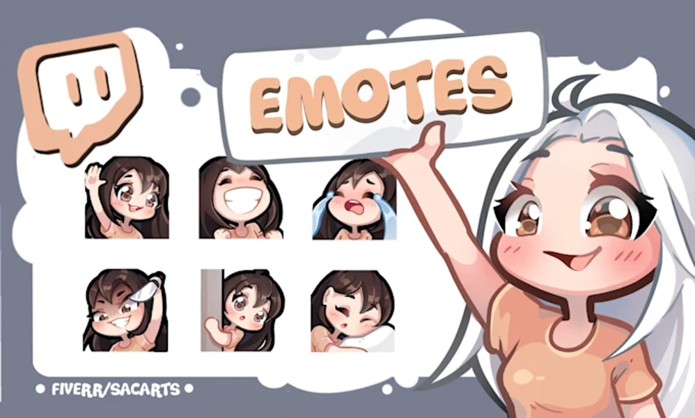 1 CUSTOM animated Twitch emote BEAR