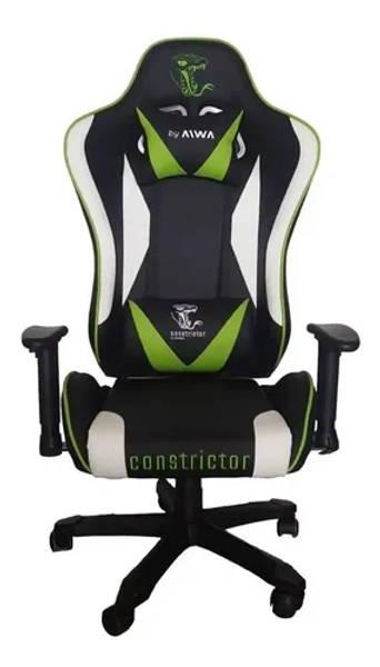 Silla gamer ergonómica Constrictor Placata SIC-1001 multicolor con apoya pies