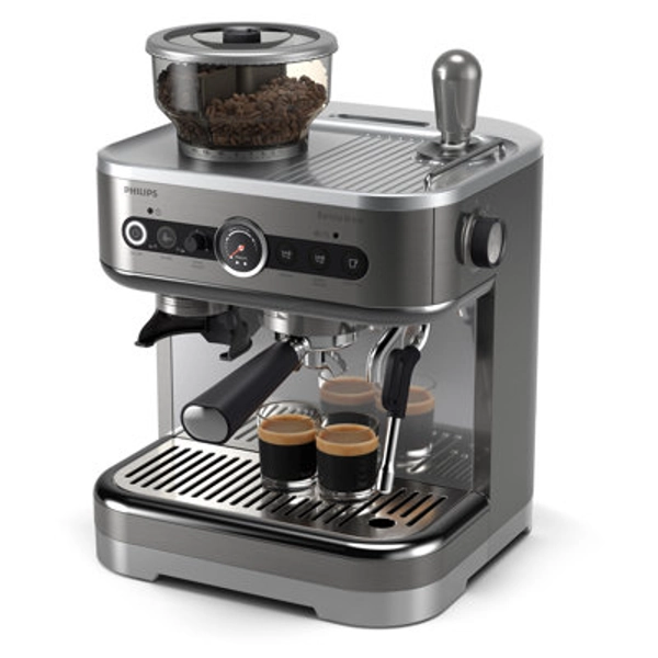 Philips Barista Brew Semi-Automatic Espresso Machine with Frother, 280gr Dual Bean Container
