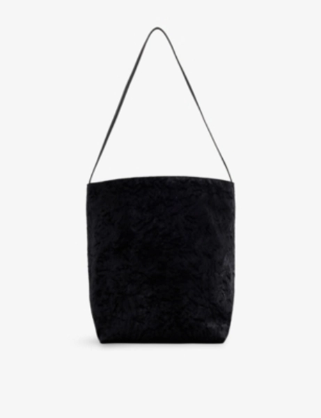 Small Crushed Velvet Bucket Bag