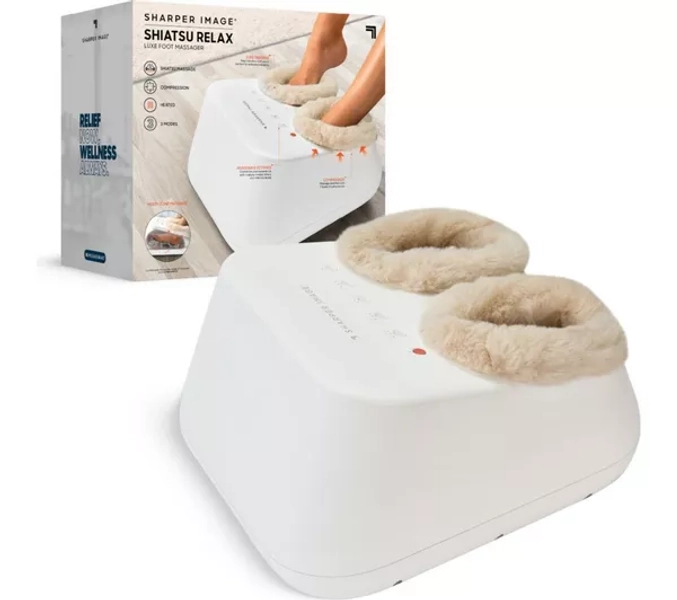 SHARPER IMAGE Shiatsu Foot Massager - White