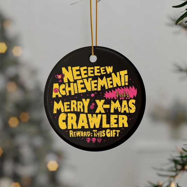Custom Dungeon Crawler Carl Ceramic Ornament, New Achievement Xmas Gift for Crawler